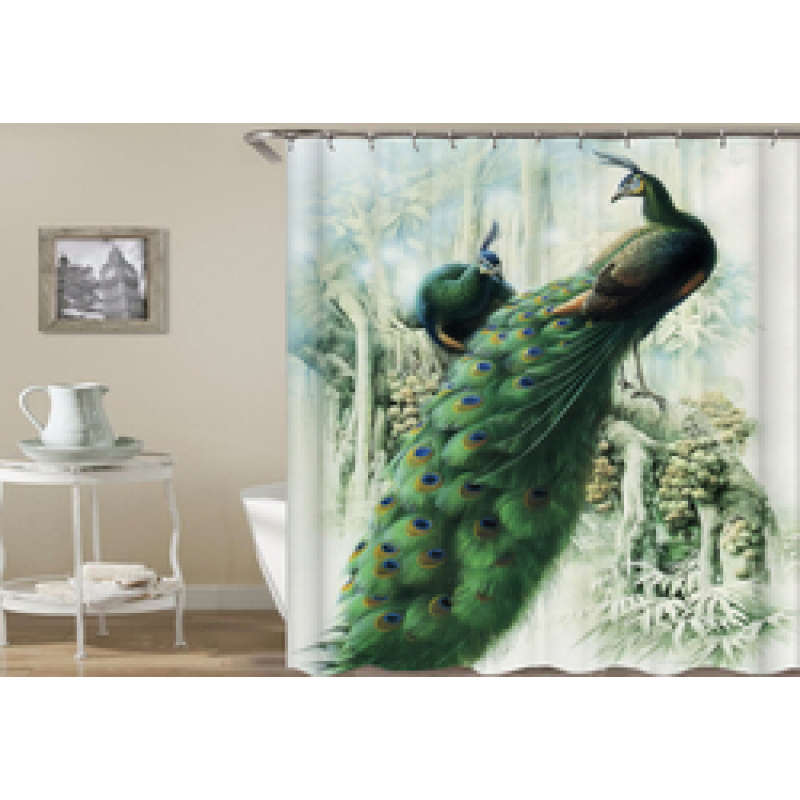 Designers thick waterproof wholesale eco friendly shower curtains set polyester New Design bath shower curtain