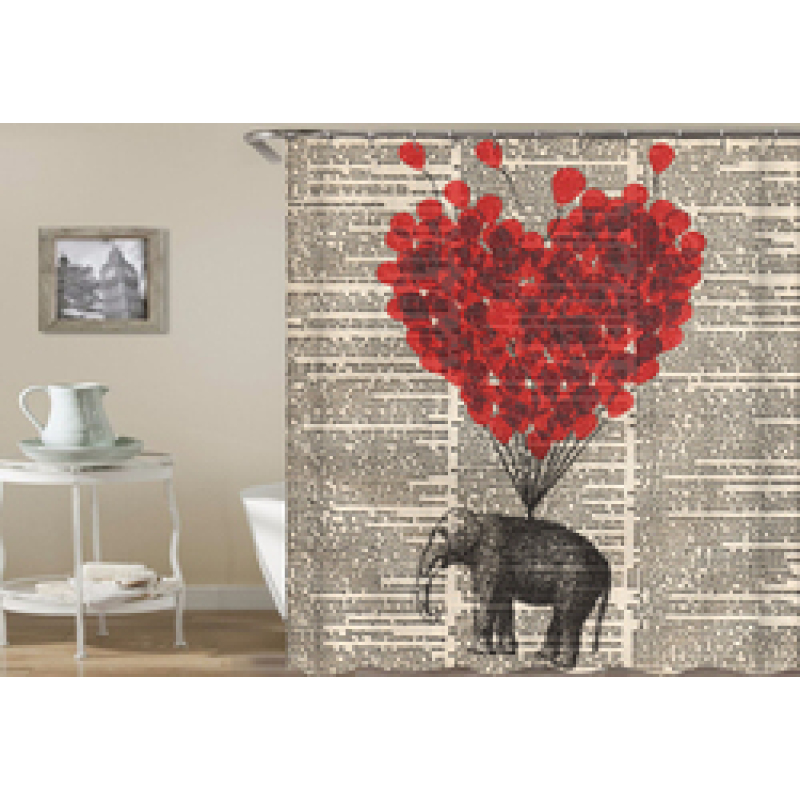 Designers thick waterproof wholesale eco friendly shower curtains set polyester New Design bath shower curtain