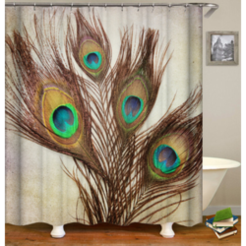 Designers thick waterproof wholesale eco friendly shower curtains set polyester New Design bath shower curtain