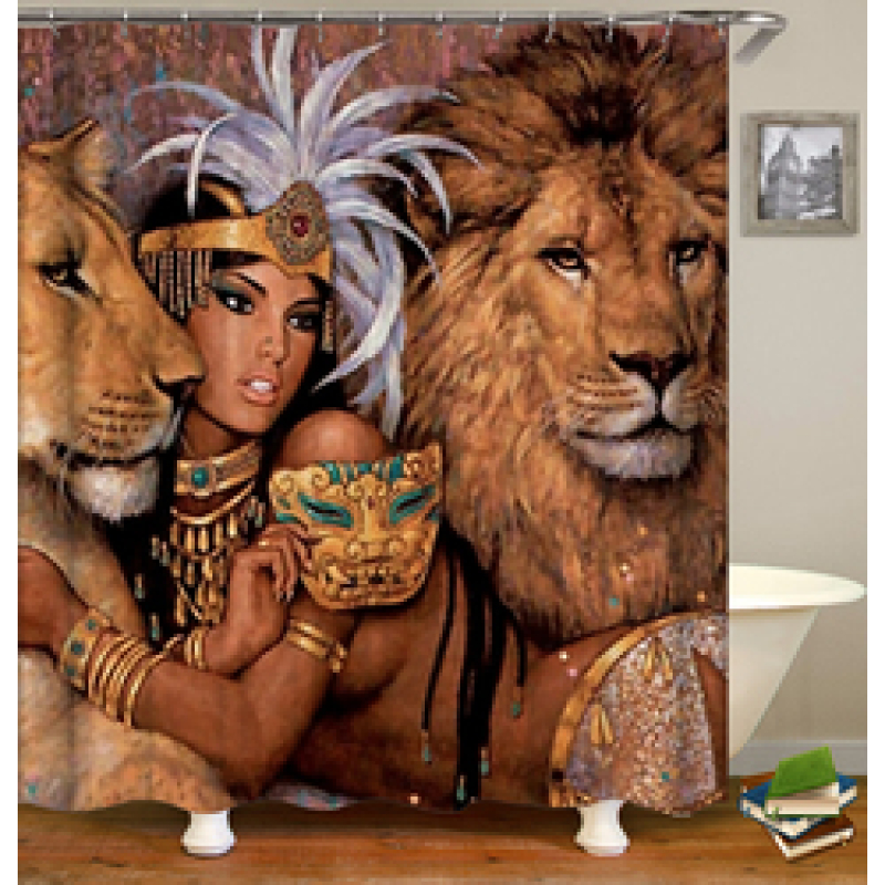 Designers thick waterproof wholesale eco friendly shower curtains set polyester New Design bath shower curtain