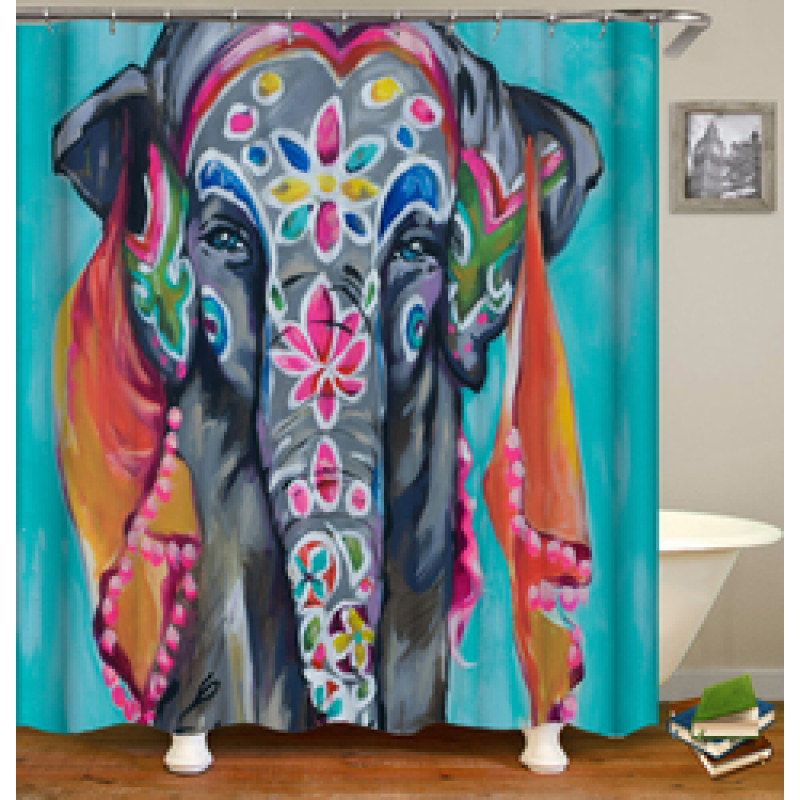 Designers thick waterproof wholesale eco friendly shower curtains set polyester New Design bath shower curtain