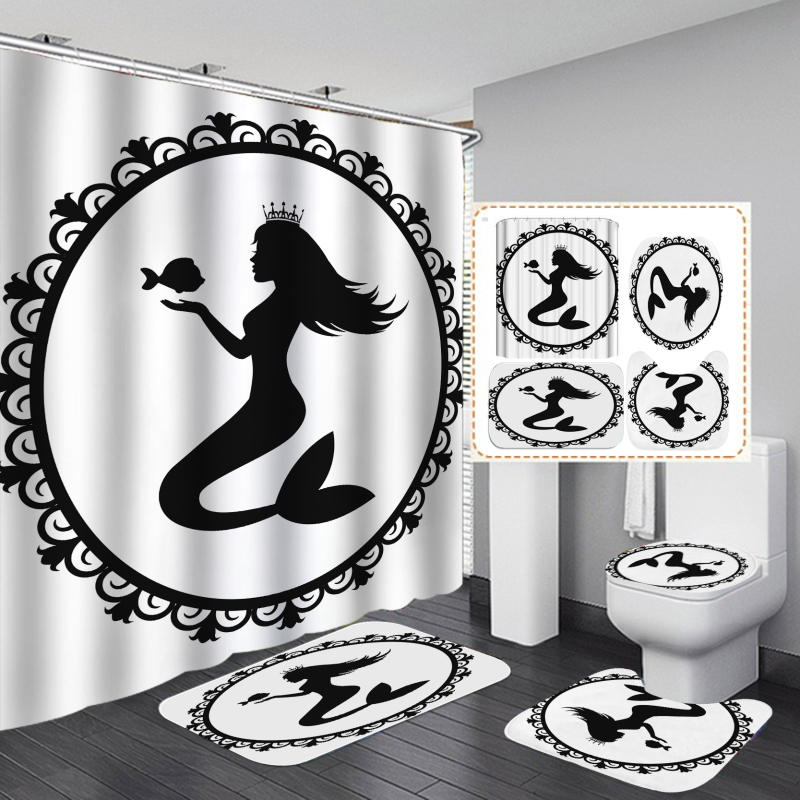 Wholesale Design Custom Shower Curtain Printing, Custom Printed Wholesale Decor Shower Curtain For Bathroom/