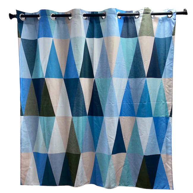 Fashion Hookless Geometric Patterns Water Repellent Shower Curtain, Digital Print 100%Polyester Hotel Grade Bath Decor Shower Cu