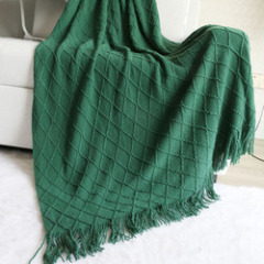 Throw Blanket Textured Solid Soft Sofa Couch Cover Decorative Knitted Blanket Weighted Knit Blanket