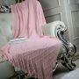 Throw Blanket Textured Solid Soft Sofa Couch Cover Decorative Knitted Blanket Weighted Knit Blanket