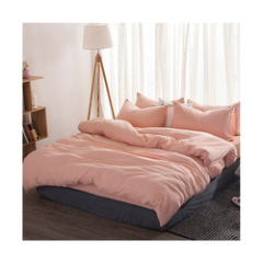White And Pink Stripe Comforter Set Bedding, Girls Bedding Sets/