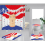 2022 Custom 3D Shower Curtain, Famous Bathroom Set Puerto Rico Shower Curtains#