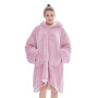Fleece Sherpa Blanket With Sleeves Super Soft Warm Outdoor Pocket Hoodie Adult Winter Hooded TV Blankets/