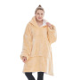 Fleece Sherpa Blanket With Sleeves Super Soft Warm Outdoor Pocket Hoodie Adult Winter Hooded TV Blankets/