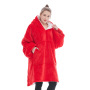 Fleece Sherpa Blanket With Sleeves Super Soft Warm Outdoor Pocket Hoodie Adult Winter Hooded TV Blankets/