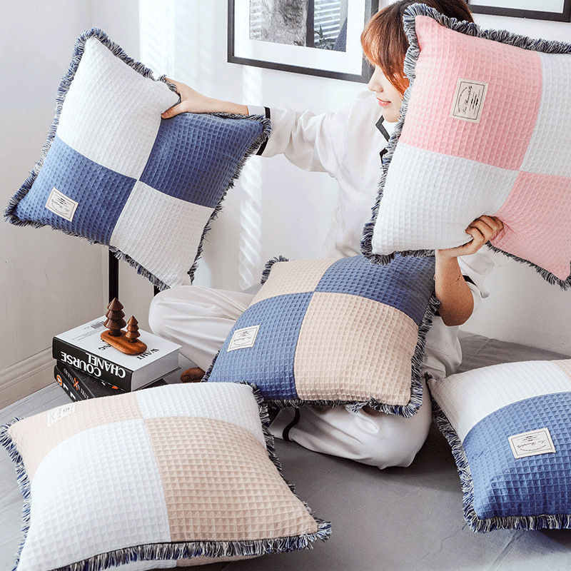 Tassel Cushion Cover, Protect The waist Cushion Cover  wholesale Cotton Cushion Cover/