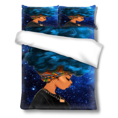 bedsheets bedding sets 100 cotton, african black woman bedding set bed sheet/