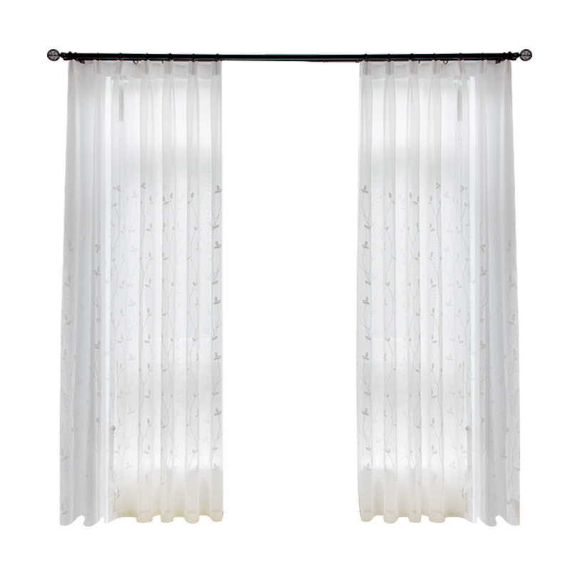High quality modele de rideaux salon chiffon window curtain embroidered