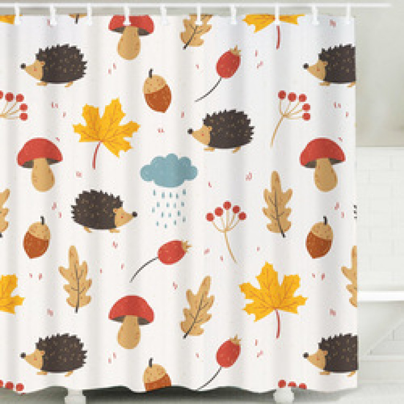 China supplier cheap price Custom Printed Polyester Bathroom shower Curtain