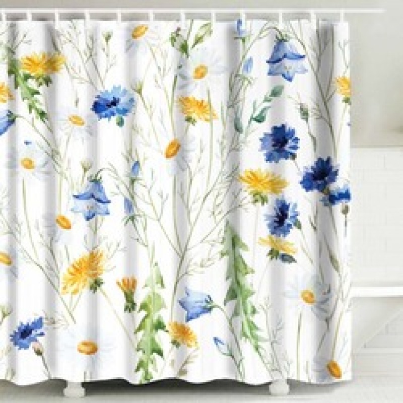 China supplier cheap price Custom Printed Polyester Bathroom shower Curtain