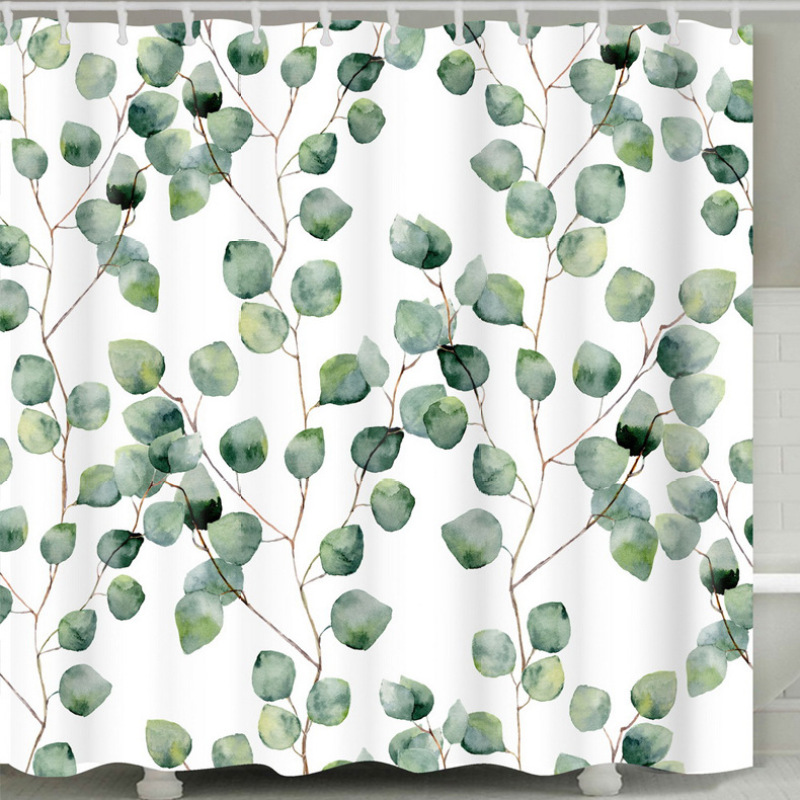 China supplier cheap price Custom Printed Polyester Bathroom shower Curtain
