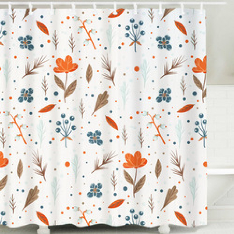 China supplier cheap price Custom Printed Polyester Bathroom shower Curtain