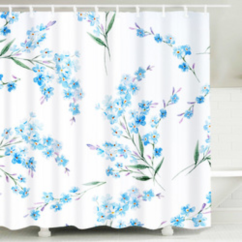 China supplier cheap price Custom Printed Polyester Bathroom shower Curtain