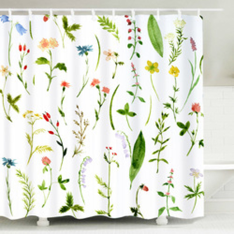 China supplier cheap price Custom Printed Polyester Bathroom shower Curtain
