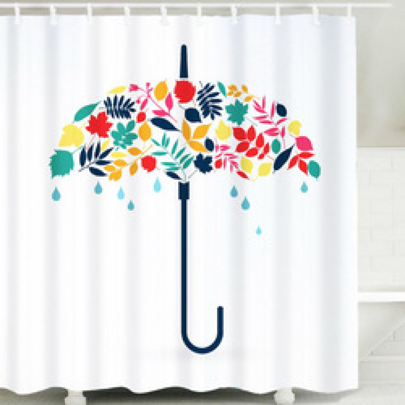 China supplier cheap price Custom Printed Polyester Bathroom shower Curtain