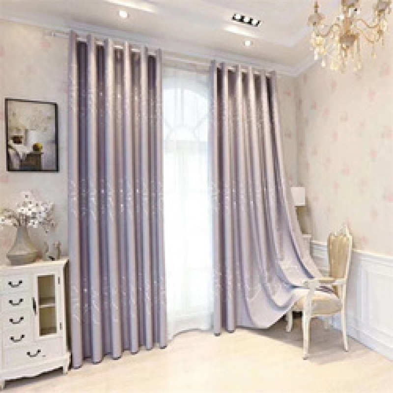 Simple Style Shading Cloth Finished Curtain, Tencel Jacquard Tulip Curtain Fashion /