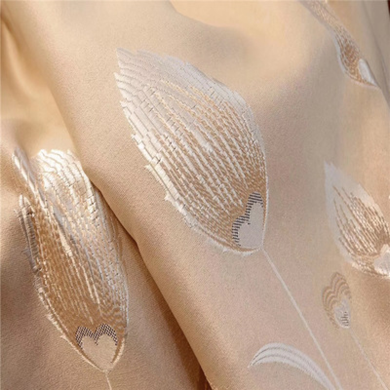 Simple Style Shading Cloth Finished Curtain, Tencel Jacquard Tulip Curtain Fashion /