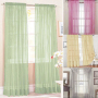 China factory 100% Polyester Window Curtain Sheer Panels Organza Gardinen