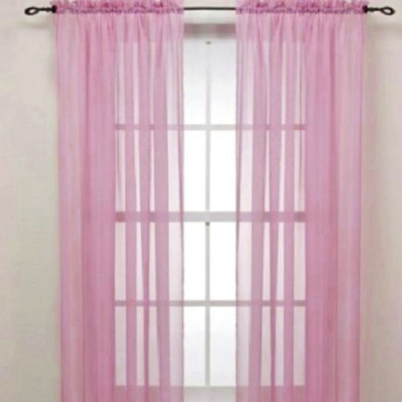 China factory 100% Polyester Window Curtain Sheer Panels Organza Gardinen