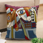 Embroidery Picasso Impressionism Cushion Cover, Cotton Canvas  Cartoon Cushion Cover /