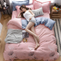 4pcs Girl Boy Kid Bed Cover Set Cartoon Duvet Cover, Adult Child Bed Sheets And Pillowcases Comforter Bedding Set/