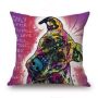 Cartoon Cotton linen Cute Dog Pillow Cheap Cushion Cover,Fabric Painting Designs Cushion Cover/