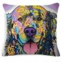 Cartoon Cotton linen Cute Dog Pillow Cheap Cushion Cover,Fabric Painting Designs Cushion Cover/