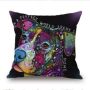 Cartoon Cotton linen Cute Dog Pillow Cheap Cushion Cover,Fabric Painting Designs Cushion Cover/