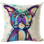Cartoon Cotton linen Cute Dog Pillow Cheap Cushion Cover,Fabric Painting Designs Cushion Cover/