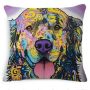 Cartoon Cotton linen Cute Dog Pillow Cheap Cushion Cover,Fabric Painting Designs Cushion Cover/