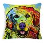Cartoon Cotton linen Cute Dog Pillow Cheap Cushion Cover,Fabric Painting Designs Cushion Cover/