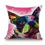 Cartoon Cotton linen Cute Dog Pillow Cheap Cushion Cover,Fabric Painting Designs Cushion Cover/