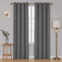 High quality 100% Polyester grey living room blackout curtains stocklot