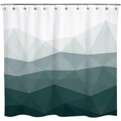 Shower curtains thicken waterproof rug set blue shower curtain Pure Color Mildew Resistant Water Repellent Shower Curtain