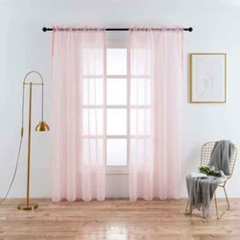 Solid color Curtains and Tulle Sheer Window Curtain for Bedroom, Modern Living Room Curtain#