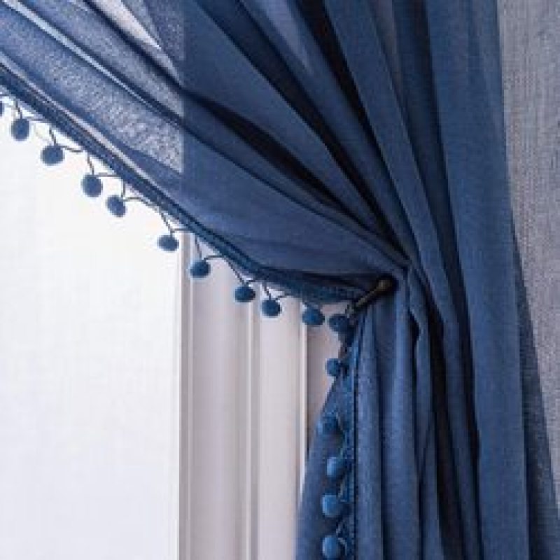 Solid color Curtains and Tulle Sheer Window Curtain for Bedroom, Modern Living Room Curtain#