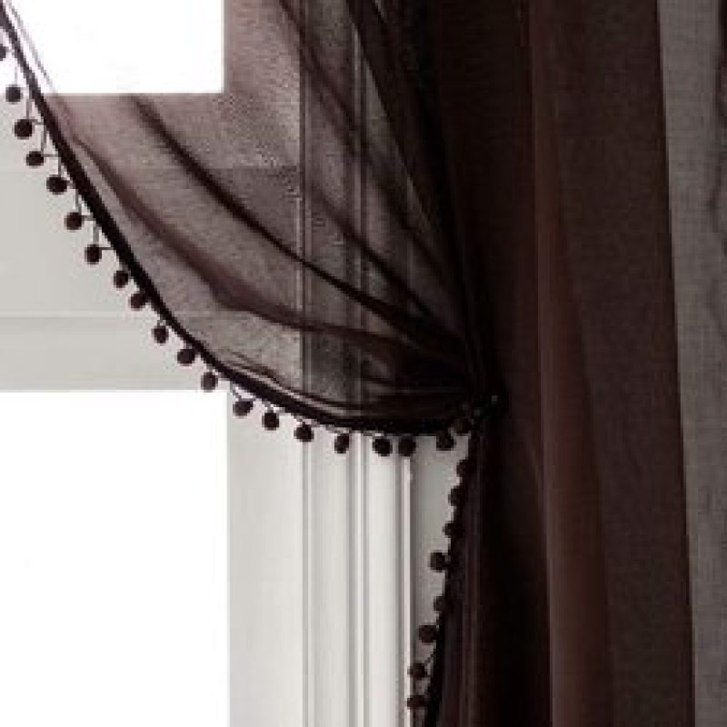 Solid color Curtains and Tulle Sheer Window Curtain for Bedroom, Modern Living Room Curtain#