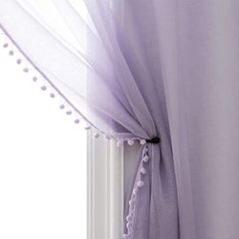 Solid color Curtains and Tulle Sheer Window Curtain for Bedroom, Modern Living Room Curtain#