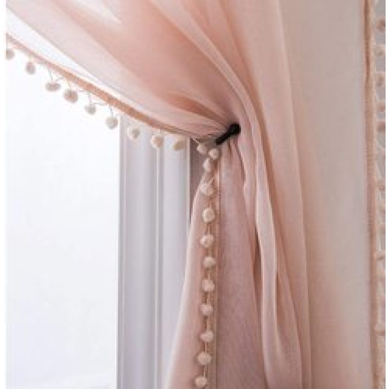 Solid color Curtains and Tulle Sheer Window Curtain for Bedroom, Modern Living Room Curtain#