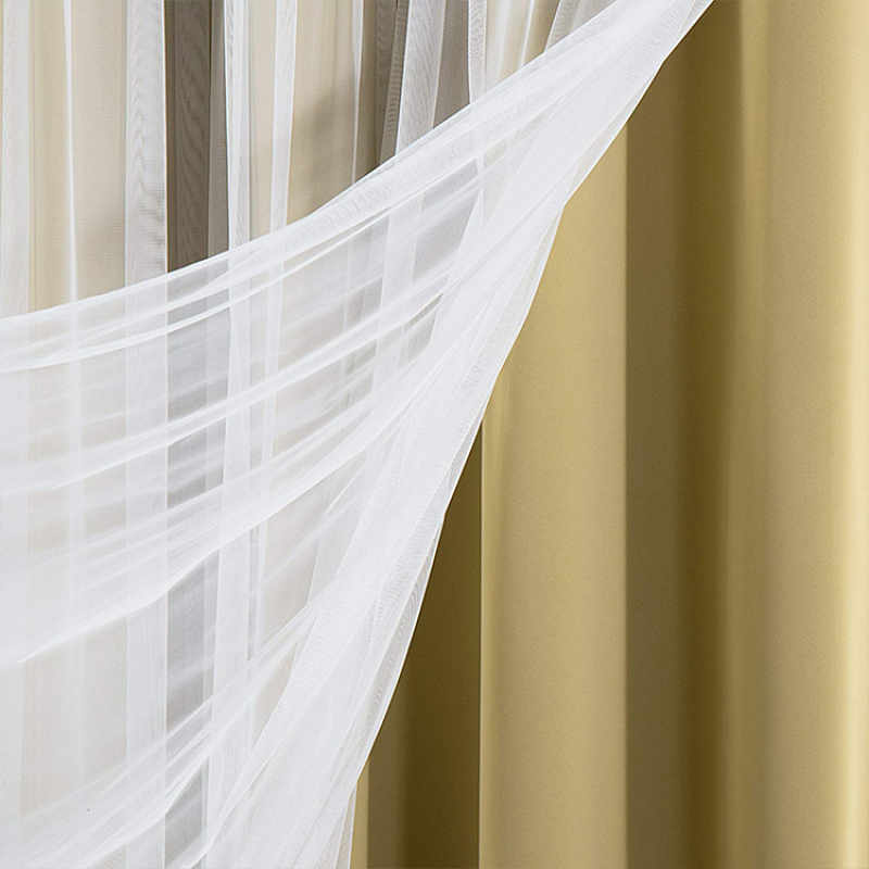 New arrival 100% polyester anti dust sun protection hotel sheer curtain