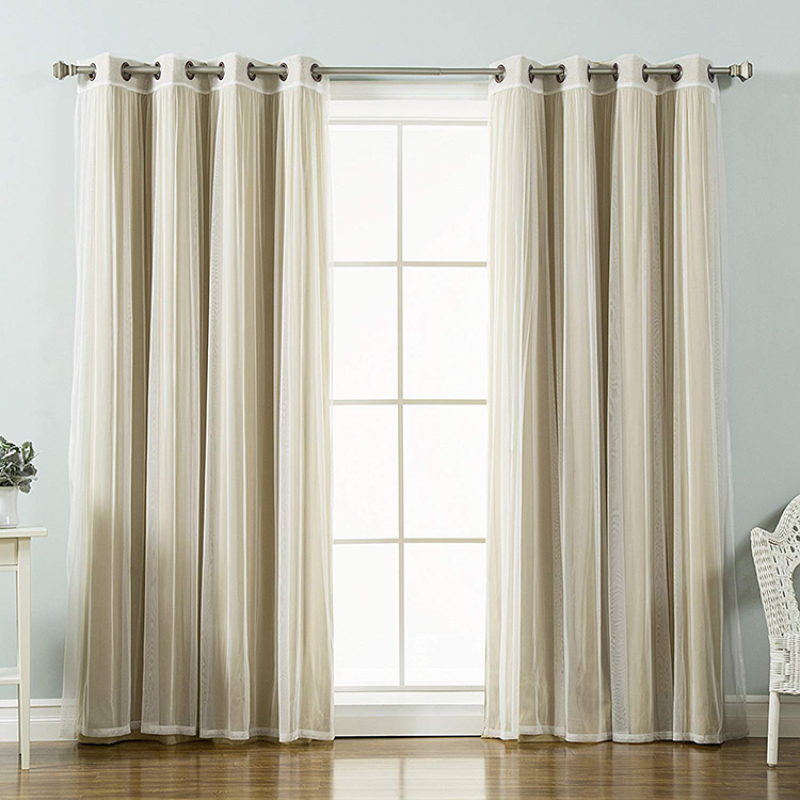 New arrival 100% polyester anti dust sun protection hotel sheer curtain