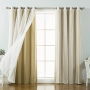 New arrival 100% polyester anti dust sun protection hotel sheer curtain
