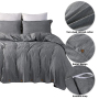 New button 4-piece set 60s yarn-dyed cotton plain plain bedspread 4-piece set Single double bed Set/