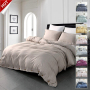 New button 4-piece set 60s yarn-dyed cotton plain plain bedspread 4-piece set Single double bed Set/