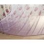 Modern Simple Tulips Curtain / Wholesale Printing White Silk Finished Products Blackout Curtain, Customized Flat Window Hotel